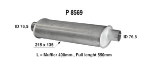 Universal muffler in the group  at  Professional Parts Sweden AB (P8569)