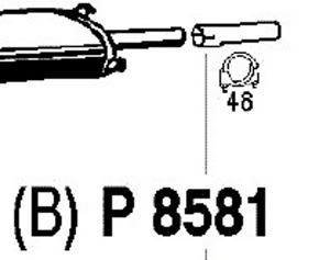 Universal tail pipe in the group  at  Professional Parts Sweden AB (P8581)
