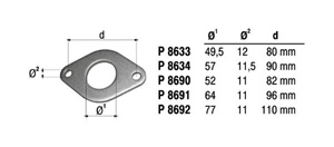 Flange in the group  at  Professional Parts Sweden AB (P8633)