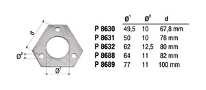 Flange in the group Exhaust parts / Exhaust spare parts at  Professional Parts Sweden AB (P8689)