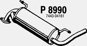 Rear muffler in the group  at  Professional Parts Sweden AB (P8990)
