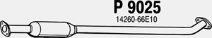 Intermediate muffler in the group Exhaust parts / Exhaust muffler & kits at  Professional Parts Sweden AB (P9025)