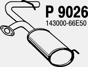 Rear muffler in the group  at  Professional Parts Sweden AB (P9026)