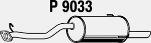 Rear muffler in the group  at  Professional Parts Sweden AB (P9033)
