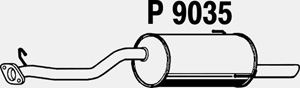 Rear muffler in the group  at  Professional Parts Sweden AB (P9035)