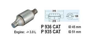 Catalytic converter in the group Exhaust parts / Catalytic converter at  Professional Parts Sweden AB (P936CAT)