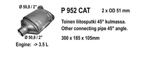 Catalytic converter in the group  at  Professional Parts Sweden AB (P952CAT)
