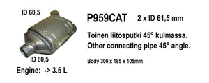 Catalytic converter in the group Exhaust parts / Catalytic converter at  Professional Parts Sweden AB (P959CAT)