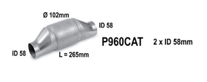 Catalytic converter in the group Exhaust parts / Catalytic converter at  Professional Parts Sweden AB (P960CAT)