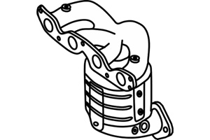 Catalytic converter i gruppen Tillflligt dolda artiklar hos  Professional Parts Sweden AB (P9610CAT)