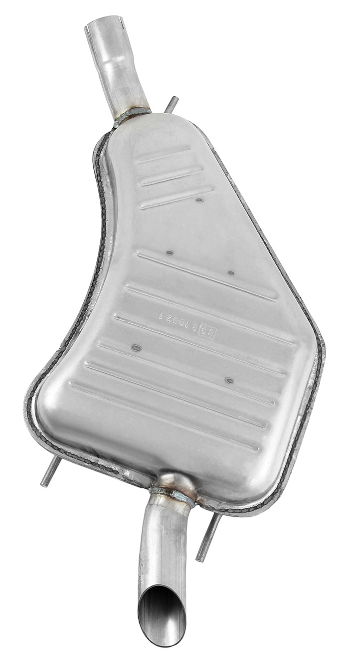 Exhaust muffler rear