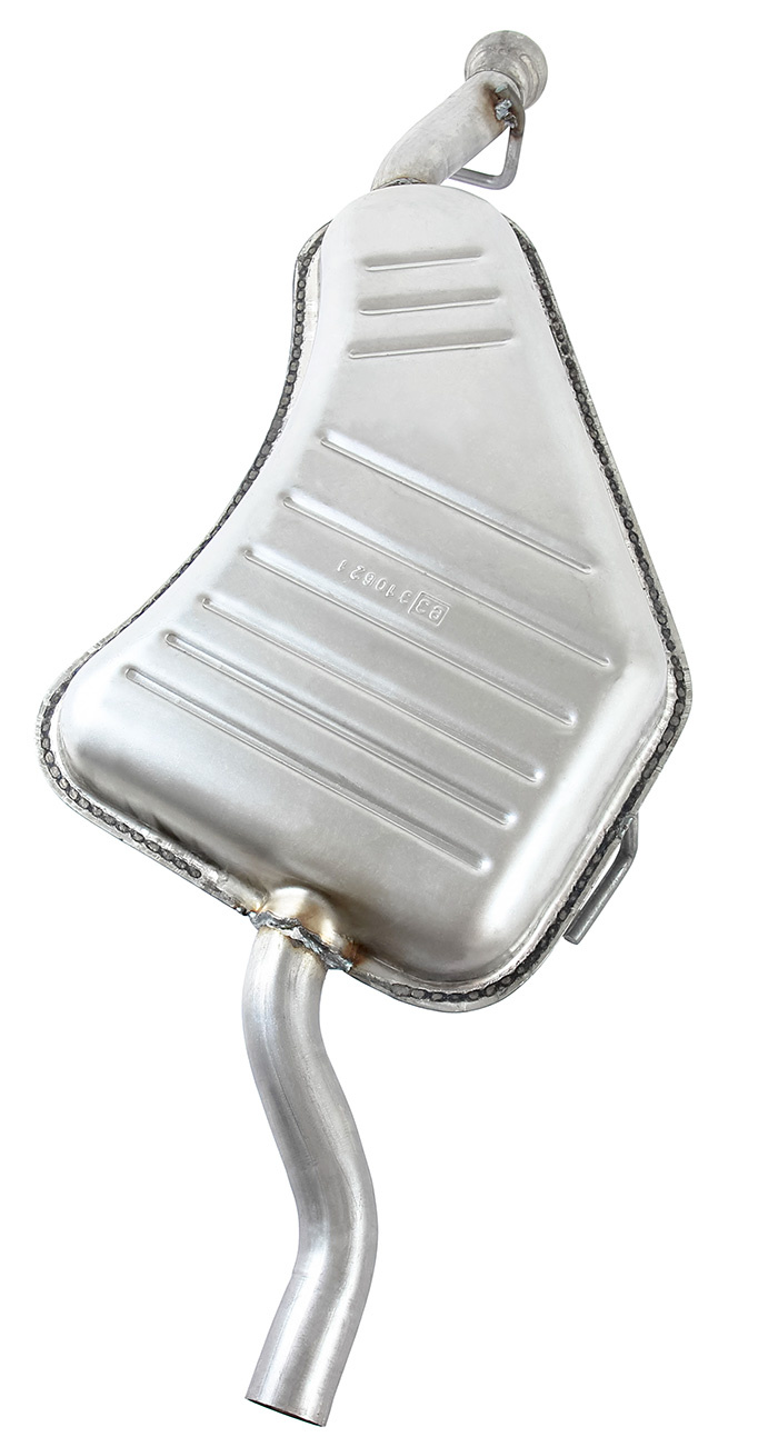 Exhaust muffler rear