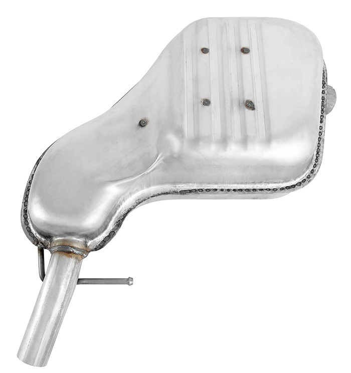 Exhaust muffler rear