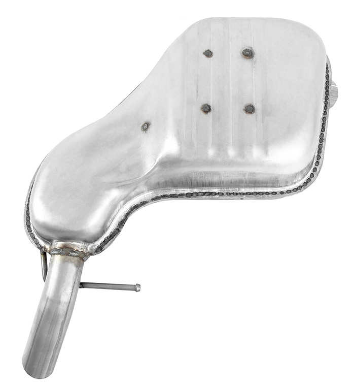 Exhaust muffler rear