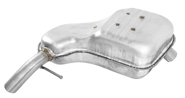 Exhaust muffler rear