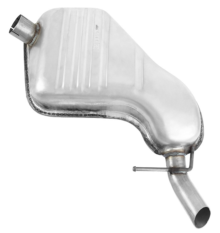 Exhaust muffler rear