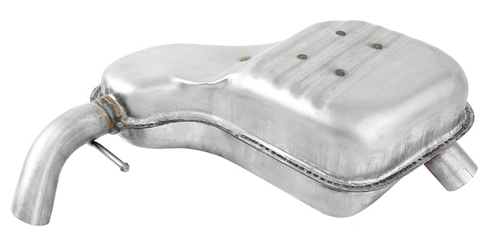 Exhaust muffler rear