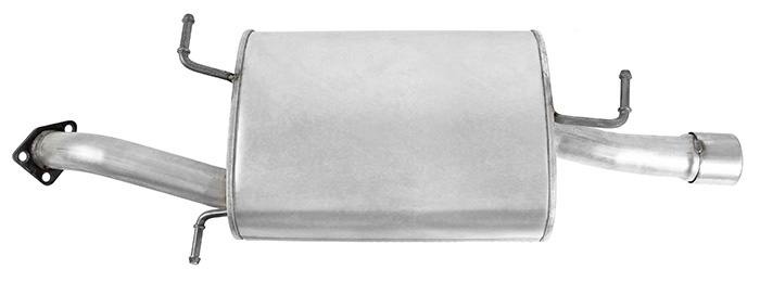 Exhaust muffler rear