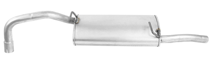 Exhaust muffler rear