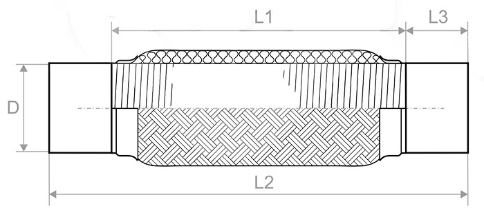 Flexible steel pipe interlock with sleeve