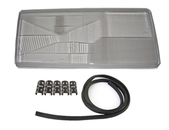 Headlamp glass with fog light right