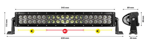 Curved Led bar - 10/30V - 55 cm