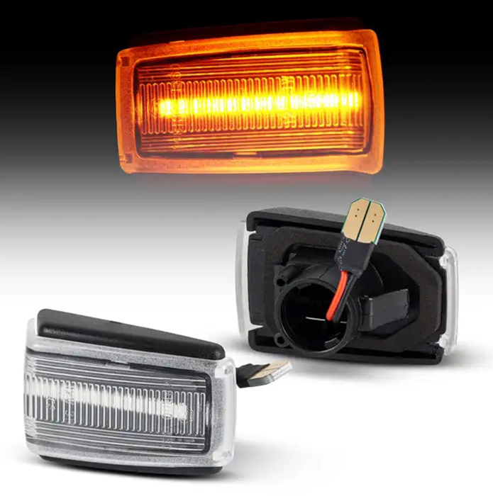 LED Side lamp clear lens Dynamic amber 1 pair