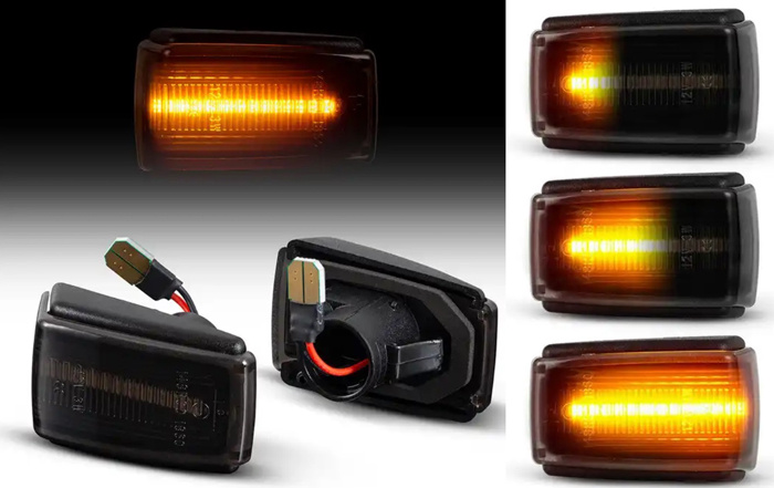 LED Side lamp Smoked lens Dynamic amber 1 pair