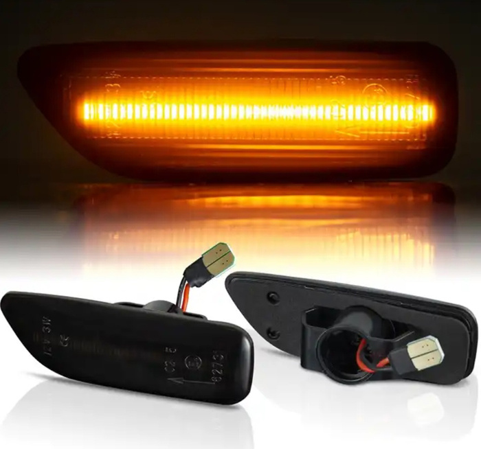 LED Side lamp Smoked lens Dynamic amber 1 pair