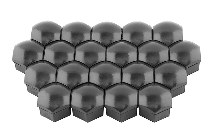 Wheel bolt cover set dark grey 20pcs