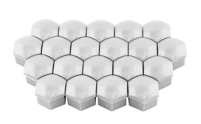 Wheel bolt cover set silver 20pcs