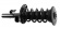 Shock absorber kit with spring and strut mounts
