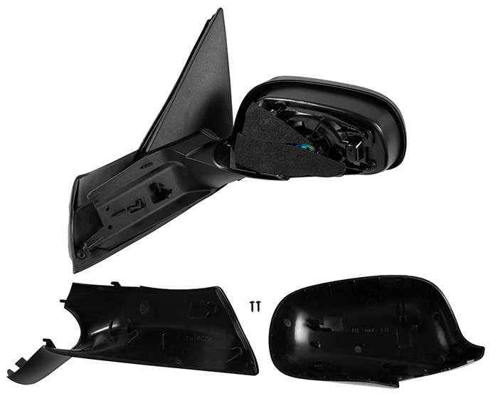 Rear view mirror w/o glass LH