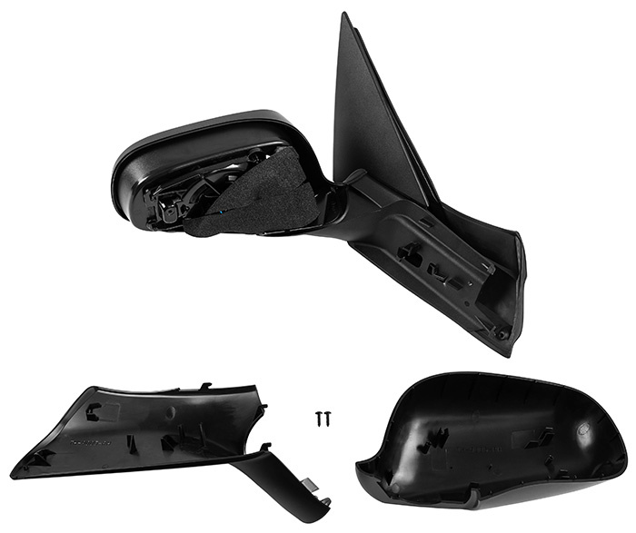 Rear view mirror w/o glass RH