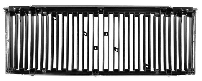 Grille chrome frame black