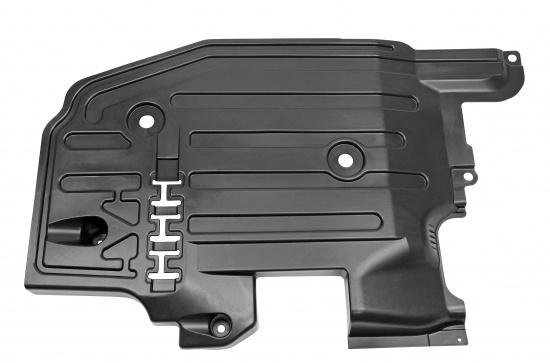 Floor pan splash shield left