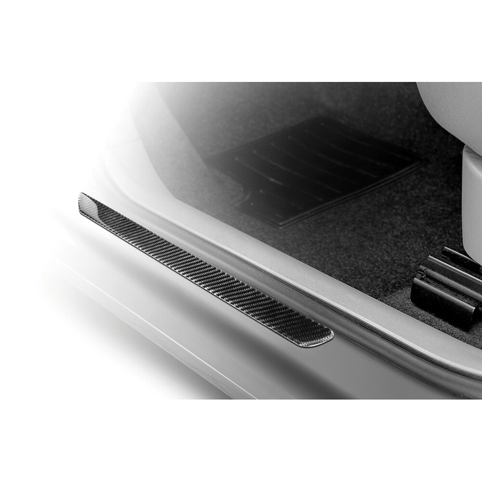 Carbon-Look adhesive door sill protectors 2Pcs - 480x55 mm