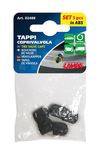 Abs tyre valve caps 5 pcs set