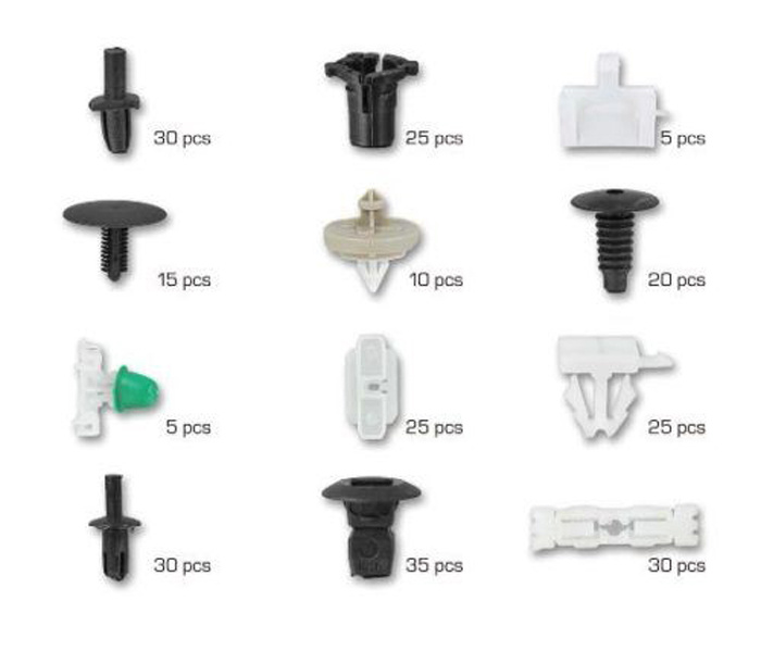 Trim clips assortment Volkswagen - 255 pcs