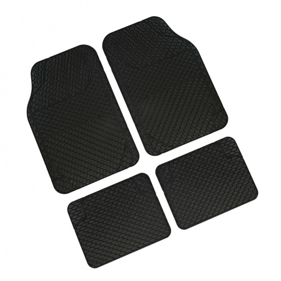 Drena 4 set of 4 pcs universal pvc car mats - Black