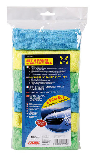 Microfibre cleaning cloth 6 pcs set