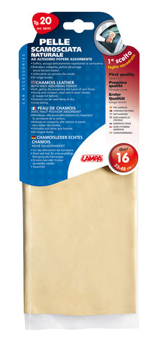 Natural chamois leather - 20 - 33x48 cm ca