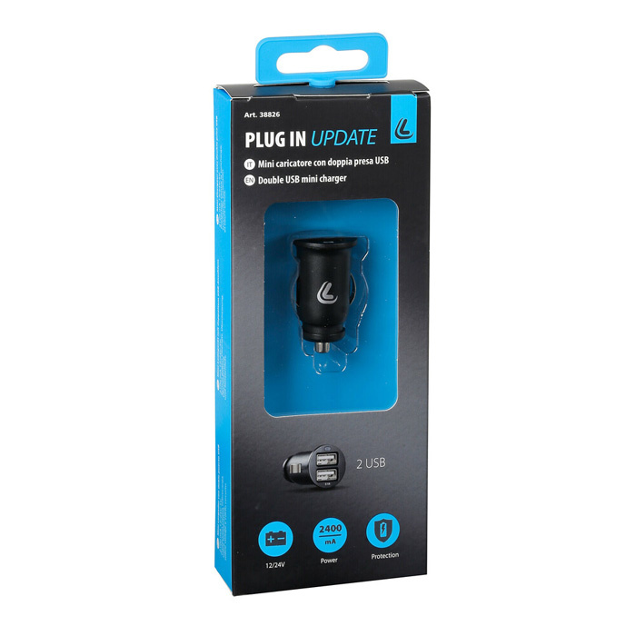 Plug-in Update 2 Usb ports charger - Fast Charge - 2100 mA - 12/24V