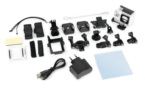 Action-Cam Plus sport camera 1080p Wi-Fi + accessory kit