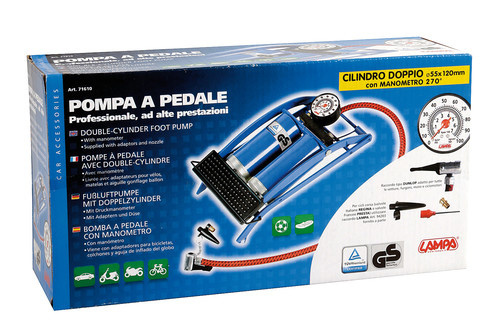 Double-cylinder foot pump - 2 cylinders