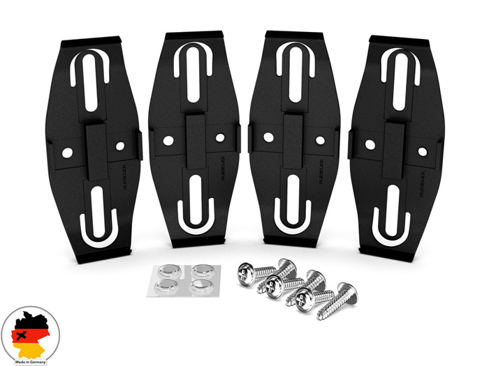 Plexiclick license plate holder black