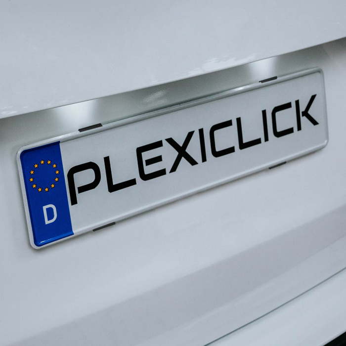 Plexiclick license plate holder black
