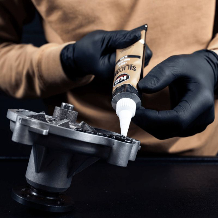 Silikon h�gtemperatur K2 BLACK SILICONE +350�C 85 g