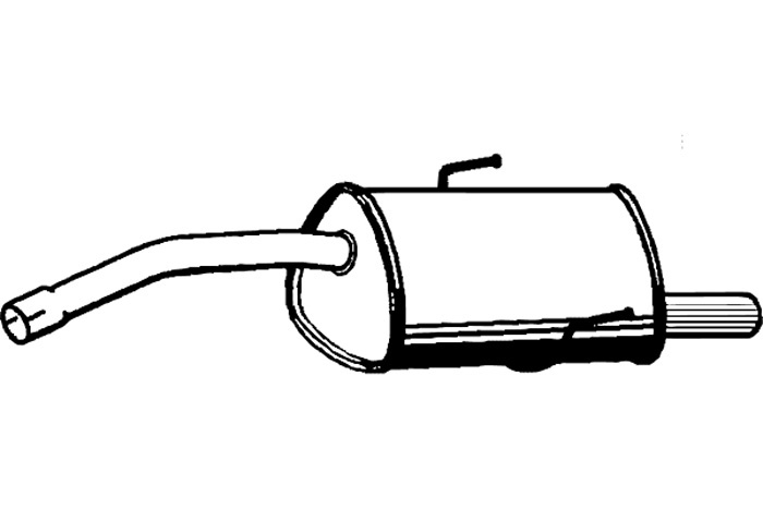 Rear muffler