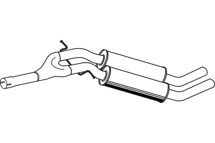 Intermediate muffler